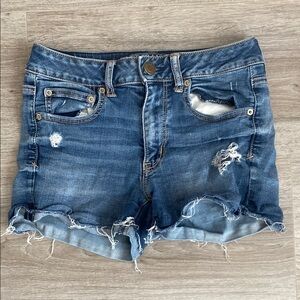 American Eagle Denim Jean Shorts - High Rise Shortie